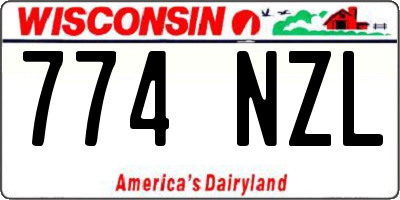 WI license plate 774NZL