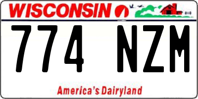 WI license plate 774NZM