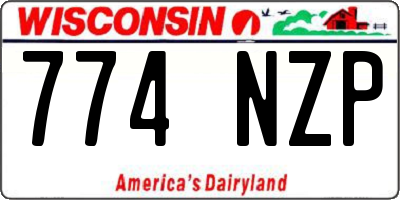 WI license plate 774NZP