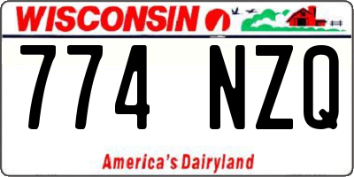 WI license plate 774NZQ