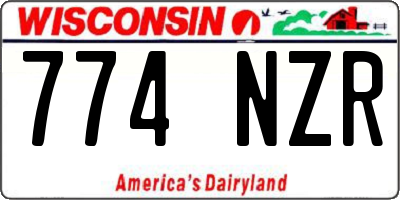 WI license plate 774NZR