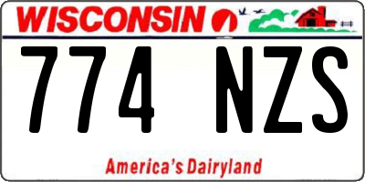 WI license plate 774NZS