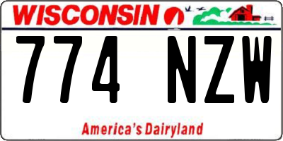 WI license plate 774NZW
