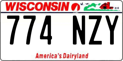 WI license plate 774NZY