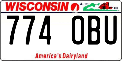 WI license plate 774OBU