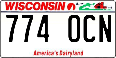 WI license plate 774OCN