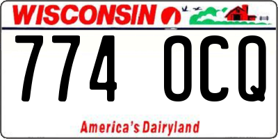WI license plate 774OCQ