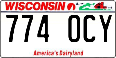 WI license plate 774OCY
