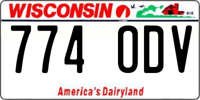 WI license plate 774ODV