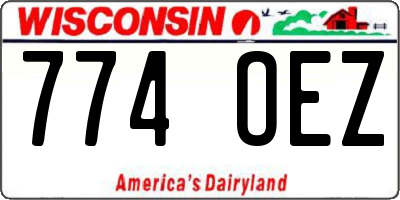 WI license plate 774OEZ
