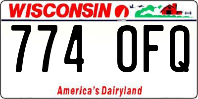 WI license plate 774OFQ