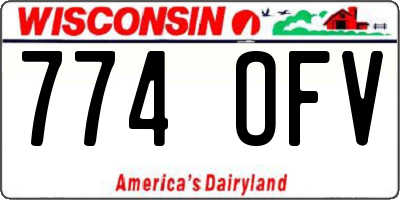 WI license plate 774OFV