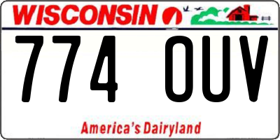 WI license plate 774OUV