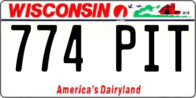 WI license plate 774PIT