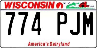 WI license plate 774PJM