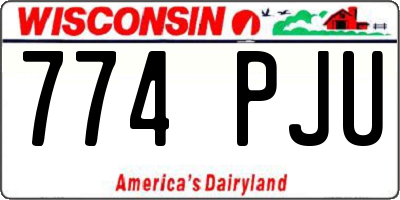 WI license plate 774PJU