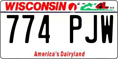 WI license plate 774PJW
