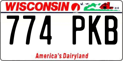 WI license plate 774PKB