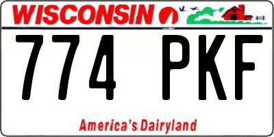 WI license plate 774PKF