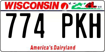 WI license plate 774PKH
