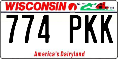 WI license plate 774PKK