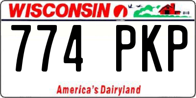 WI license plate 774PKP