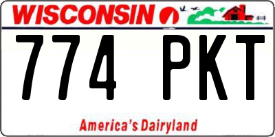 WI license plate 774PKT
