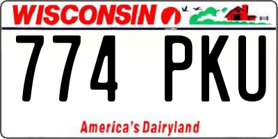 WI license plate 774PKU