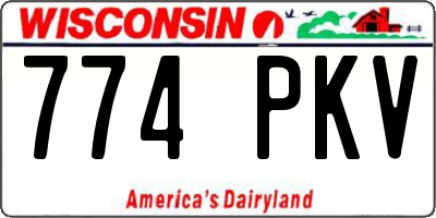 WI license plate 774PKV