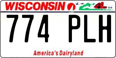 WI license plate 774PLH