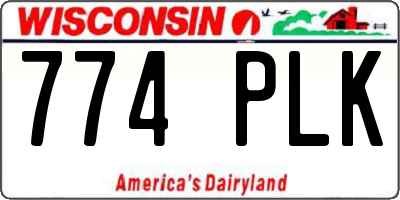 WI license plate 774PLK