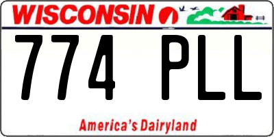 WI license plate 774PLL