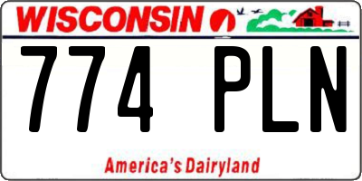 WI license plate 774PLN