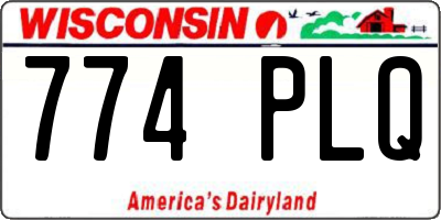 WI license plate 774PLQ