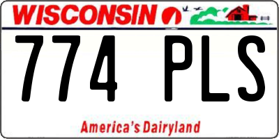 WI license plate 774PLS