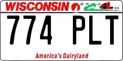 WI license plate 774PLT