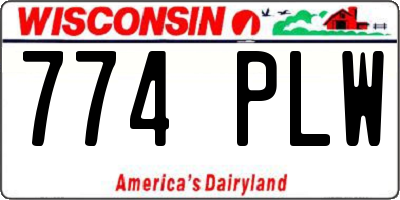 WI license plate 774PLW