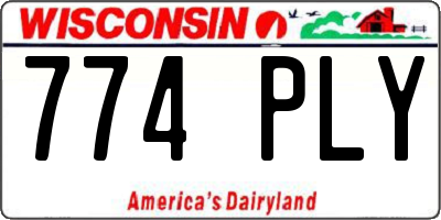 WI license plate 774PLY