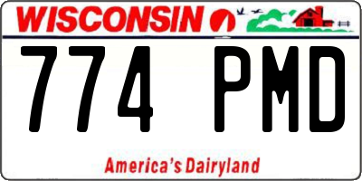 WI license plate 774PMD