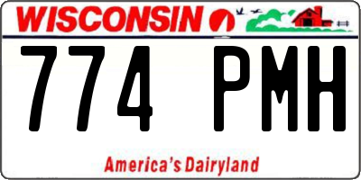WI license plate 774PMH