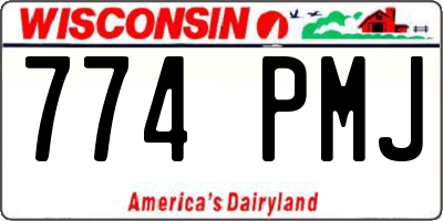 WI license plate 774PMJ