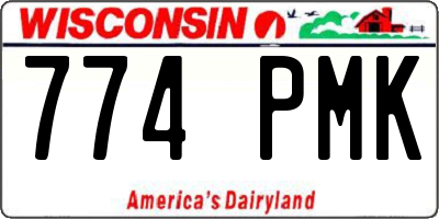 WI license plate 774PMK