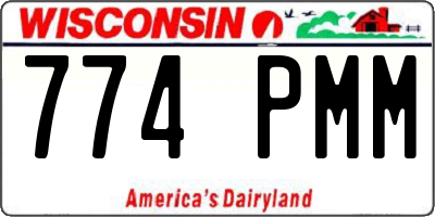 WI license plate 774PMM