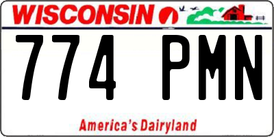 WI license plate 774PMN