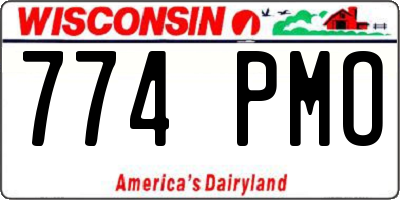 WI license plate 774PMO