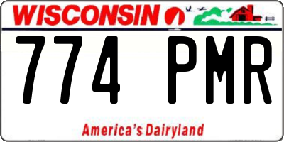 WI license plate 774PMR