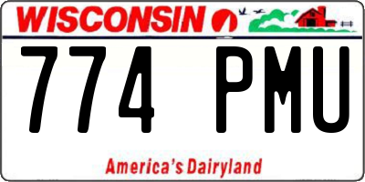 WI license plate 774PMU