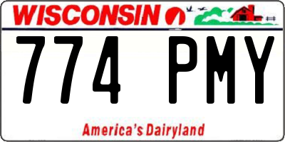 WI license plate 774PMY