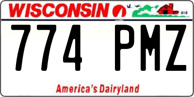 WI license plate 774PMZ