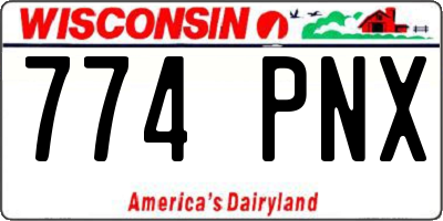 WI license plate 774PNX